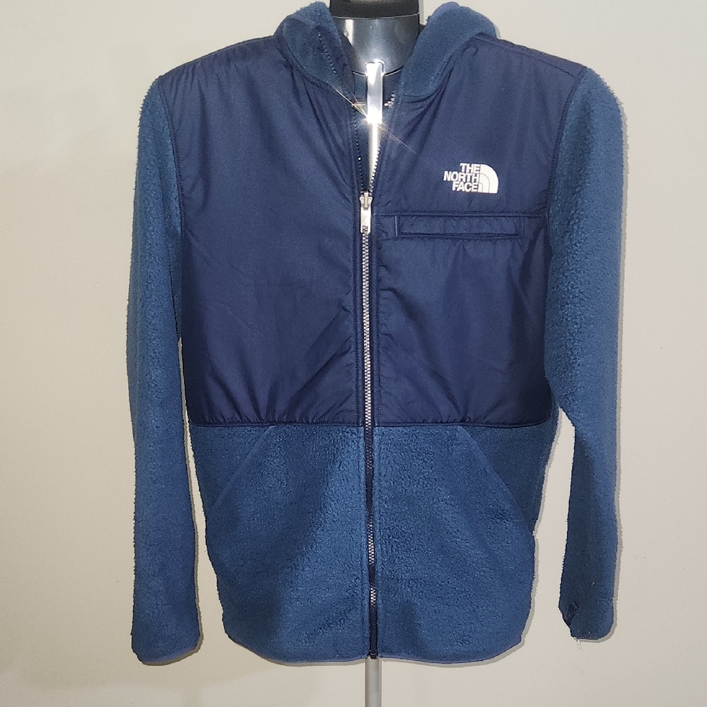 The North Face Kids Navy Fleece Hooded Jacket. XXL.